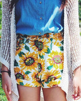 Sonnenblumen-Shorts